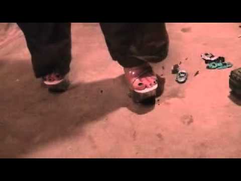 6 toy cars stomped
