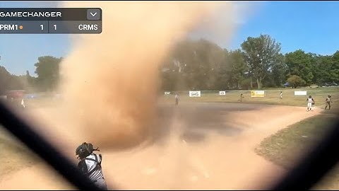CAUGHT ON CAMERA: Dust devil swirls through infield during youth baseball game