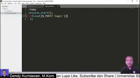 Belajar Session dan Cookies dengan PHP || Kuliah Pemrograman Web Universitas Stekom