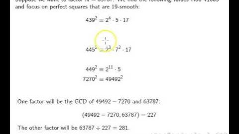Quadratic Sieve Factorization