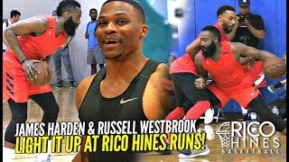 James Harden, Russell Westbrook \& Paul George BRING THE HEAT to Rico Hines Private NBA Runs!!