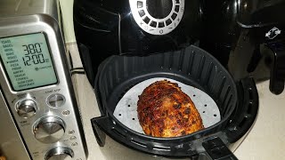 Boneless turkey breast roast 350 for 50min flip at 20 and then 400
10min parch paper http://amzn.to/2gifnft my air fryer group
https://www.facebook.co...