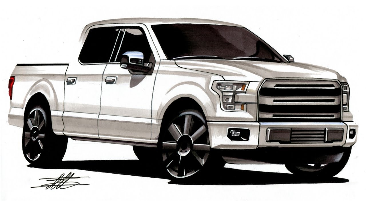 Ford Pickup Truck Drawing