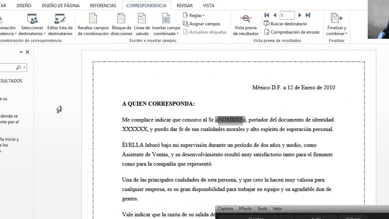 Modelo De Carta Simple Word