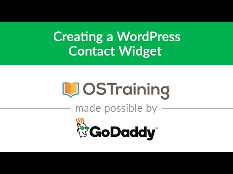 WordPress Beginner Tutorial #27: Creating a WordPress Contact Widget