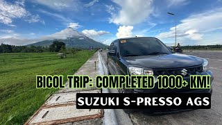 Bicol Trip: Completed 1000  KM using Suzuki S-presso AGS