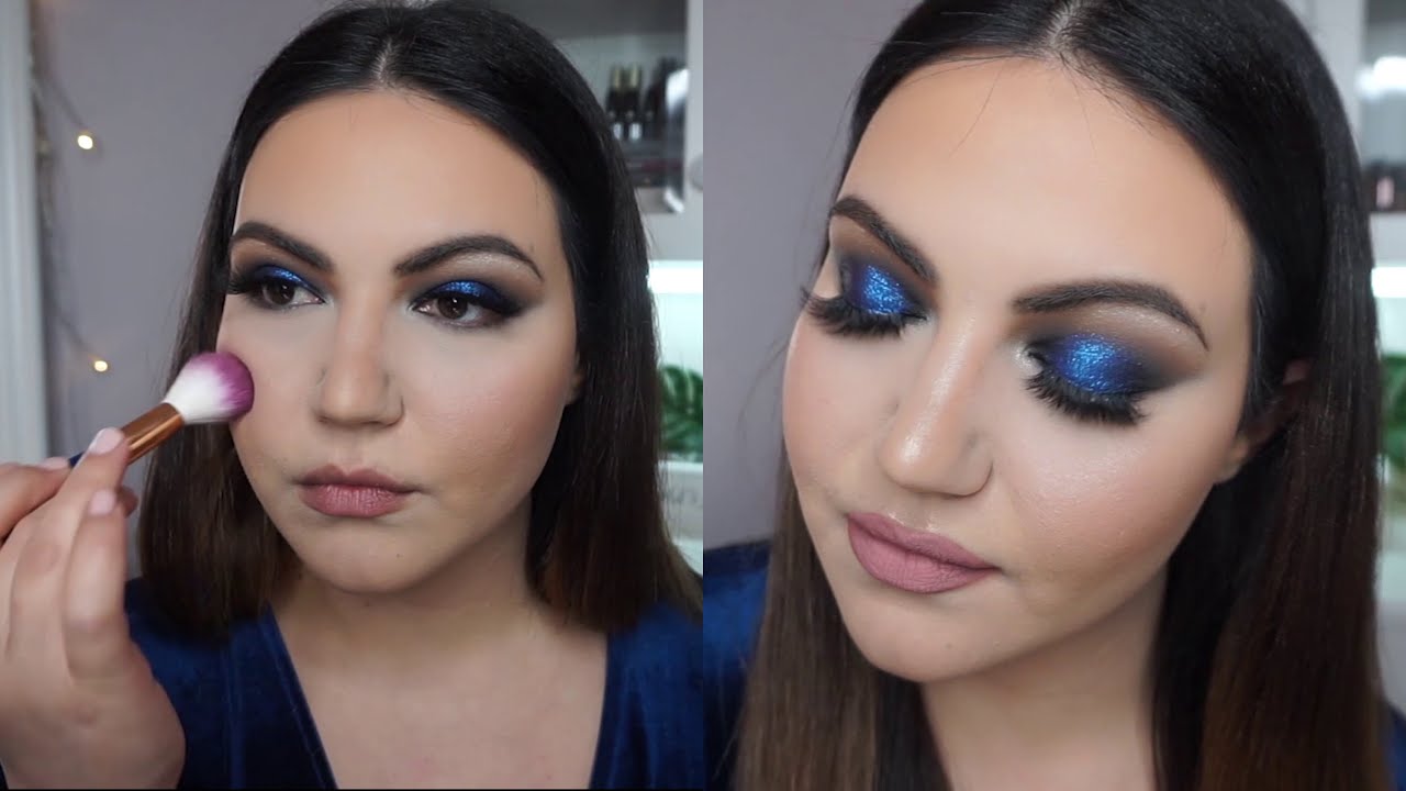 Μακιγιάζ με μπλε σκιά | Onyourface byEfi - YouTube