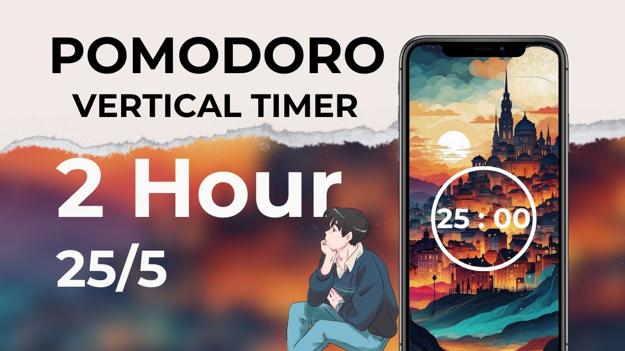 25/5 Pomodoro Timer | Study with me | 2 hour timer | Pomodoro Technique ...