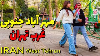 IRAN 2024  Walking Tour on West of Tehran city Mehrabad Jonobi  Walk 4k Vlog