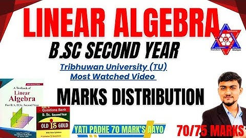 📘 BSc 2nd Year Linear Algebra  | Chapterwise Marks Distribution +  Exam Tricks & Important Questions