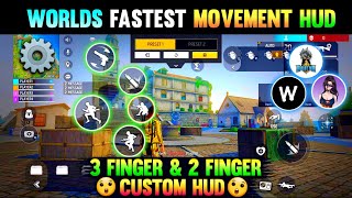 Worlds Best 3 Finger & 2 Finger Custom Hud For Fast Gameplay 😱 || How To Learn 3 Finger || One Tap