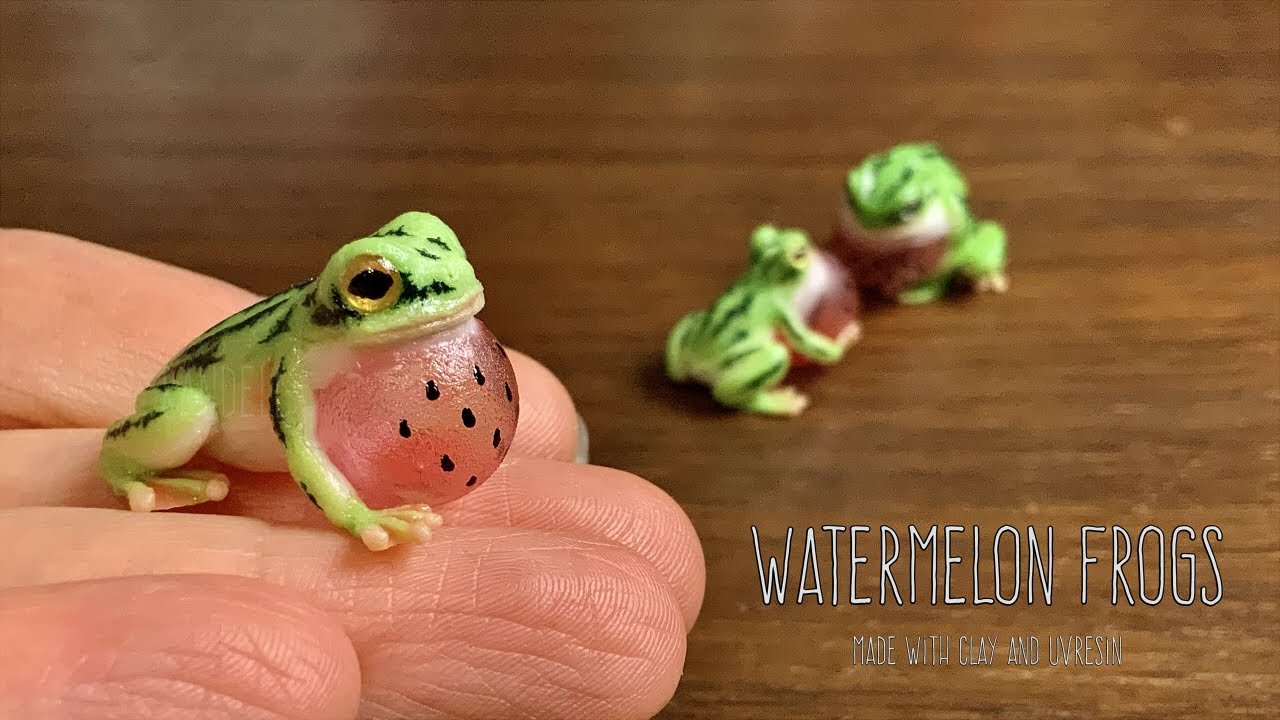 Clay Uvresin Watermelon Frogs Diy Youtube