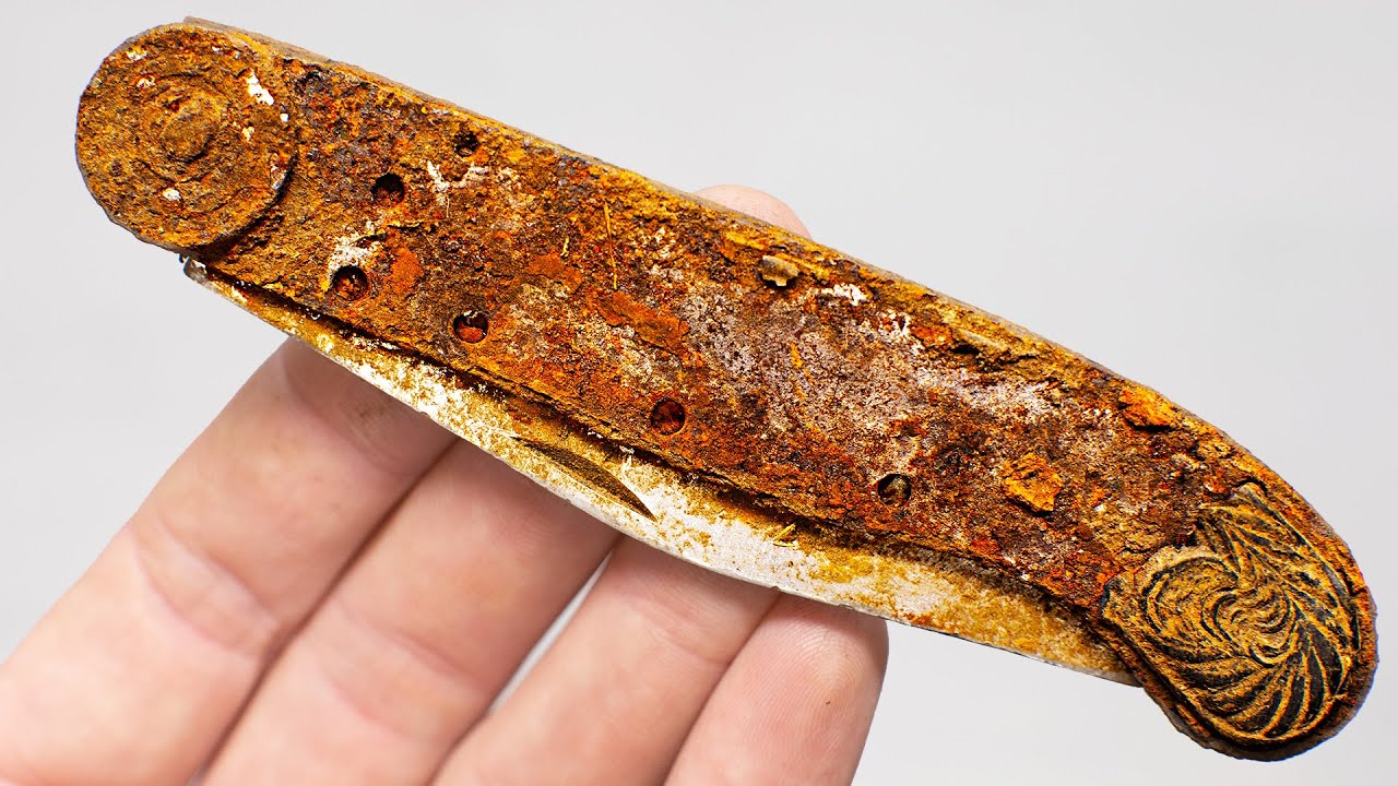 Vintage Rusty Pocket Knife Restoration. Awesome Transformation YouTube