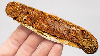 Vintage Rusty Pocket Knife Restoration. Awesome Transformation