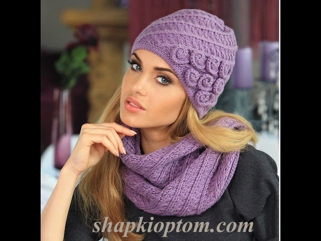 Женские вязанные шапки - фото 2019 / Women's knitted hats / Frauen-Strickmütze - Foto