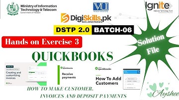 quickbooks exercise 3 batch 6 | digiskills dstp 2.0 batch 6 exercise 3 quickbooks 2023