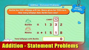 G3 - Module 2 - Exercise 3 - Addition - Statement Problems | Appu Series | Grade 3 Math Learning