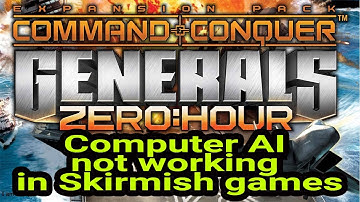 🛠️Solution Computer AI not working in Skirmish games - Generals Zero Hour -