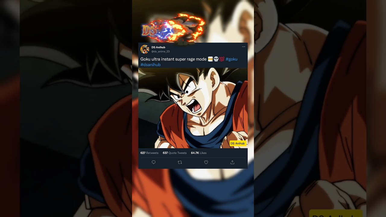 Goku 🔥 Ultra Instinct × Super Rage Mode 💥 | DS Anihub Edit 