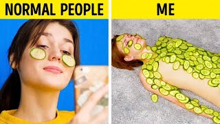 NORMAL PEOPLE DEALING WITH STRESS VS ME || Relatable funny moments by 5-Minute FUN