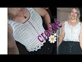 Regata cropped mimo em croche