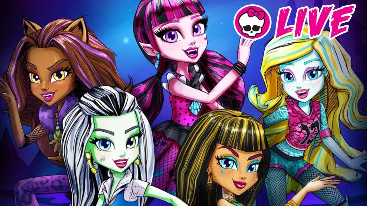 LIVE 🔴Monster High 💚Adventures of the Ghoul Squad 💚Cartoons for Kids YouTube