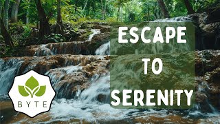 1 Hour Escape to Serenity: Stunning Jungle Waterfalls with Soothing Ambient Music