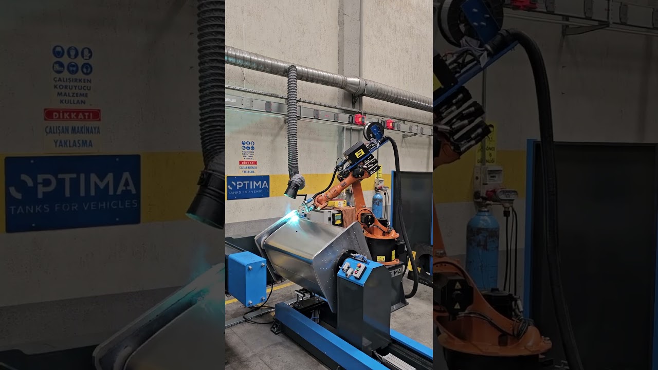 OPTIMA TANKS -  ROBOT WELDING PROCESS 6 www.optimatanks.de  #automobile #welding #tanks