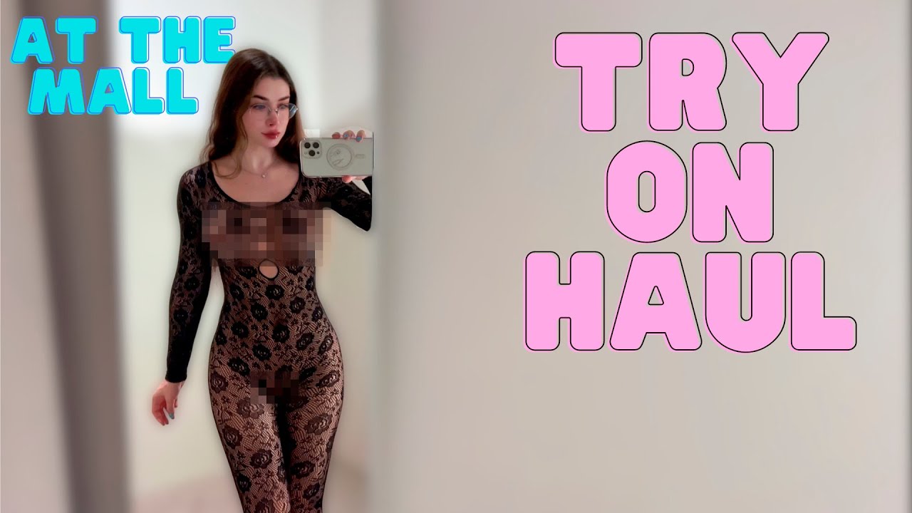 ⁣Transparent Clothes with Laurel | See-Through Try On Haul At The Mall