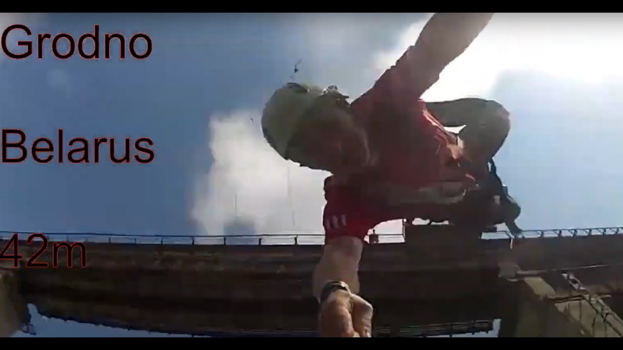 Rope Jumping Belarus Grodno 42m Bridge London Pedicab Channel Neman River Base Jump KGB Taxi London