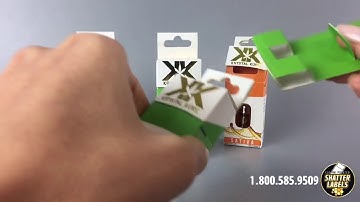 Retail Ready Custom Flip Top Inline Insert Slider Vape Boxes  by Shatter Labels