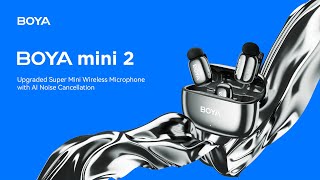 BOYA mini 2｜Upgraded Super Mini Wireless Microphone with AI Noise Cancellation