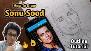 How To Draw Sonu Sood Step By Step Sketch Outline Tutorial  || Sonu Sood Outline Tutorial  #Sketch