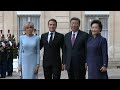 Chinas xi arrives at french elysee palace for state dinner with macron  afp