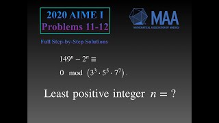 2020 AIME I No. 11-12 Solutions | Quadratic Roots, Lifting the Exponent