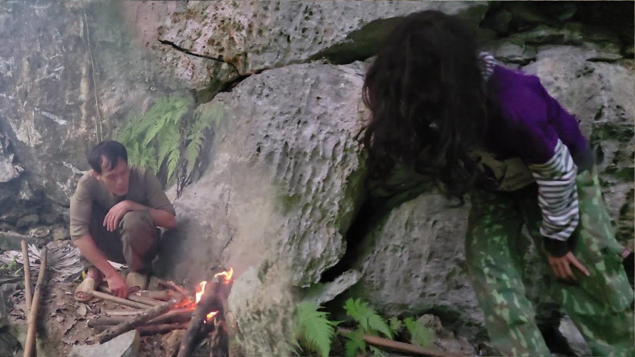 Hoang went to the woman's hiding place and lit a fire so she wouldn't be cold when night fell.