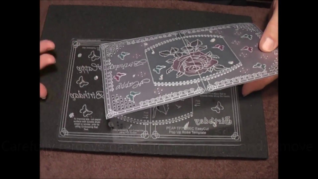 Parchment Craft PCA 76 TP7158EC Pop Up Rose card demo YouTube