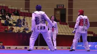 China vs Italy. Female. World Taekwondo World Cup Team Championships, Baku-2016.