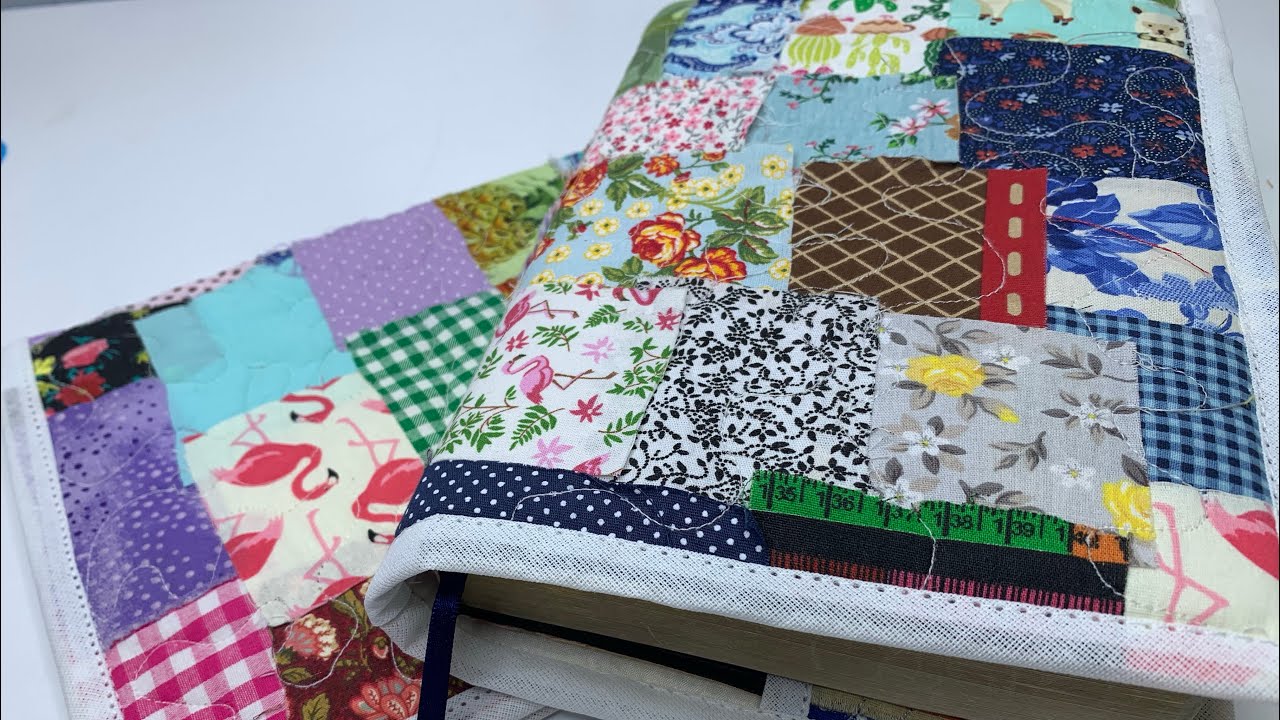 Reaproveitamento de retalhos em  CAPA de BÍBLIA - patchwork, retalhos, quilting, 