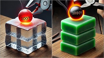 1000°C Glowing Metal Ball vs Ice & Soap