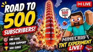 Road to 500 Subscribers! Minecraft TNT Experiment LIVE #shorts #minecraft