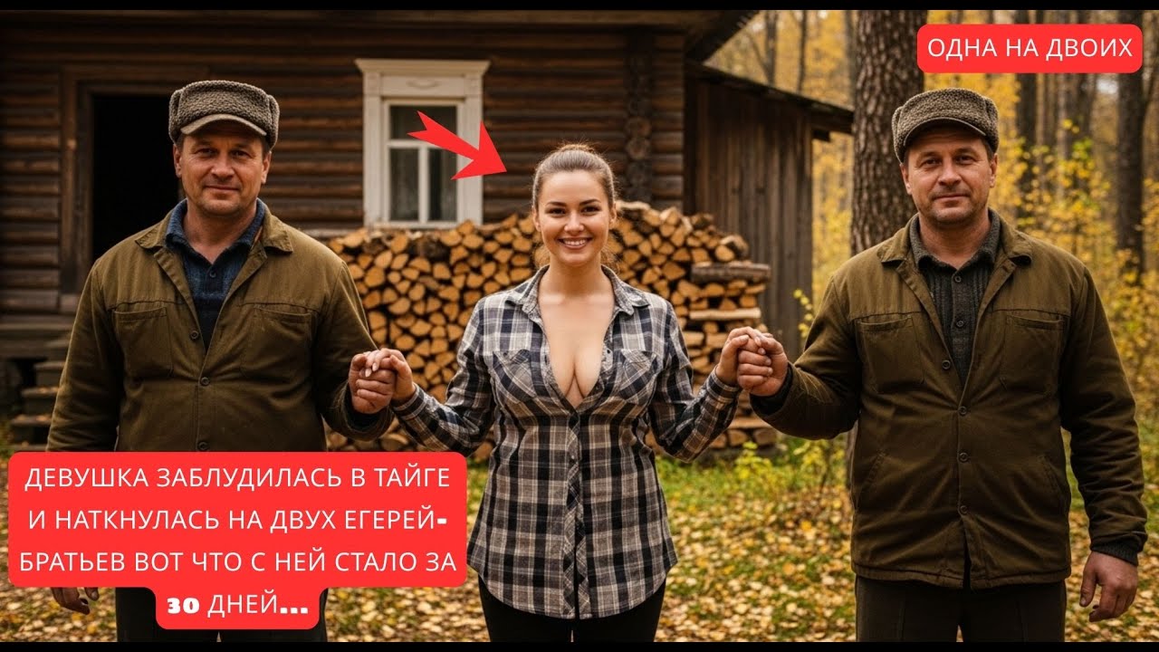 Одинокая Девушка Заблудилась в Тайге и Наткнулась на ДВУХ Егерей —30 Дней в Избе Изменили ВСЁ…