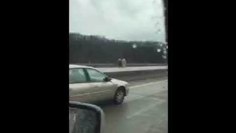 Giant Spool of Wire Rolls Down Freeway