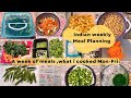 Indian weekly meal planning  prepsa week of mealswhat i cooked monfrirecipes for busy momsnri