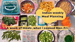 INDIAN WEEKLY Meal Planning & Preps/A WEEK OF MEALS/what I COOKED MON-FRI/Recipes for Busy Moms/NRI
