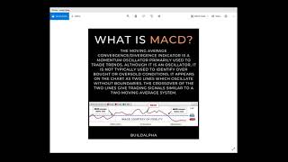 Build Alpha - Basics of MACD Moving Average Convergence Divergence