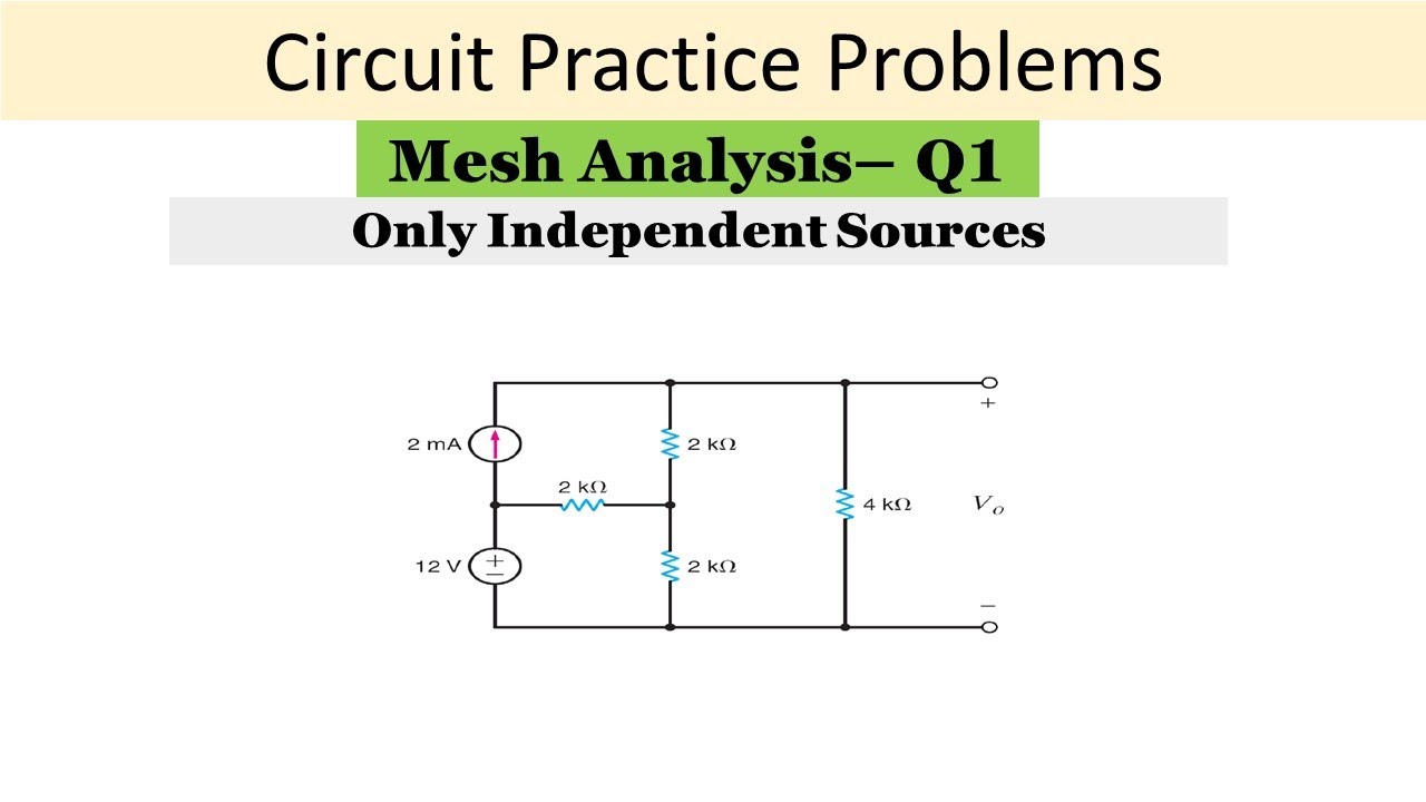 Mesh Analysis - Question no. 1 - YouTube