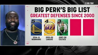 Kendrick Perkins' BIG LIST of Greatest Defensive NBA Teams Since 2000 | NBA Today