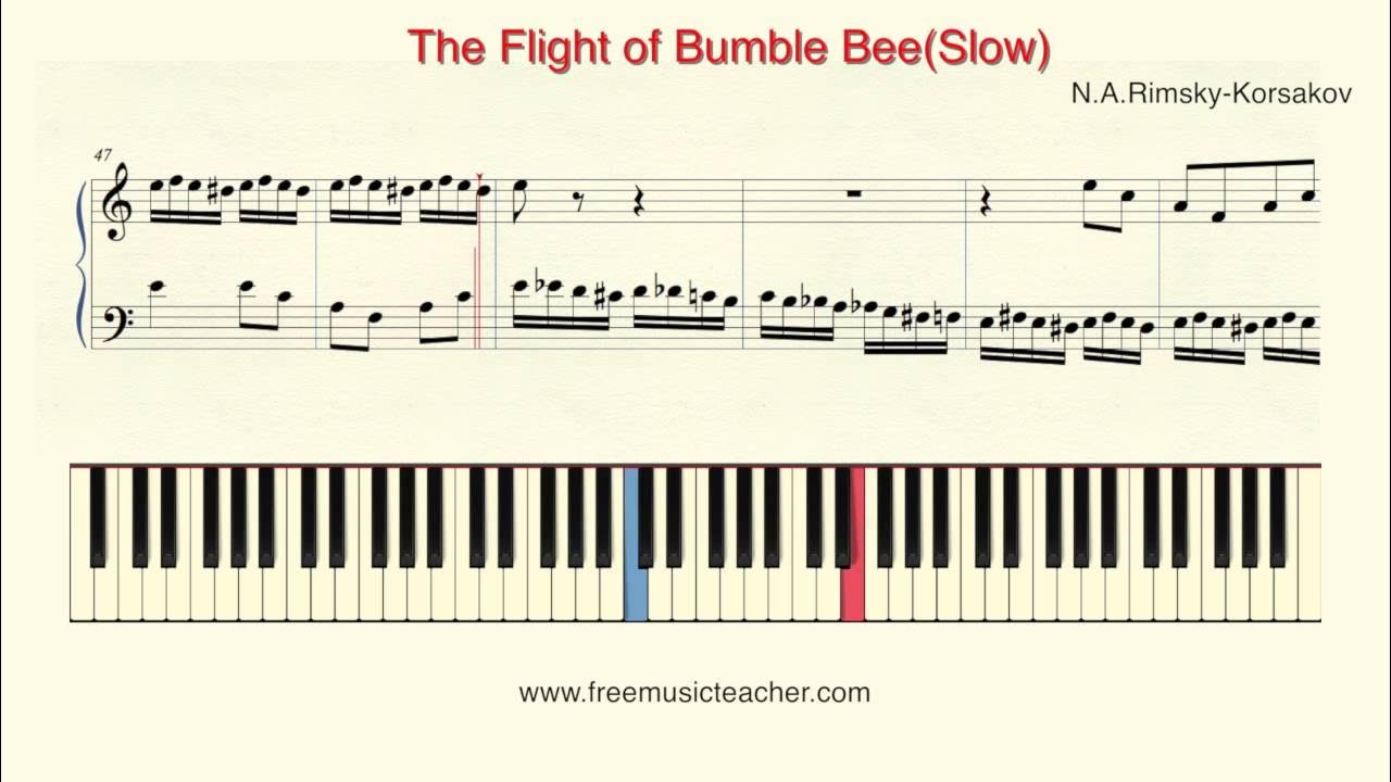 How to Play Piano: "The Flight of Bumble Bee" (Slow) Piano Tutorial by Ramin Yousefi How to Play Piano: "The Flight of Bumble Bee" (Slow) Piano Tutorial by Ramin Yousefi