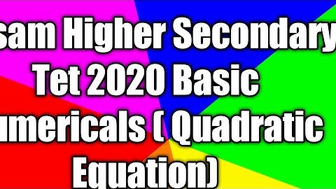 Assam Higher Secondary Tet 2020 Basic Numericals (Brilliant Classes)